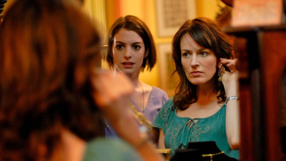 Anne Hathaway and Rosemarie DeWitt star in the late great Jonathan Demme’s Oscar-nominated “Rachel Getting Married” (2008).