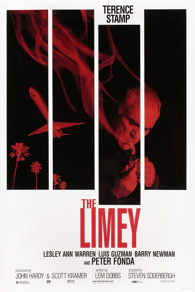 Poster for Steven Soderbergh’s THE LIMEY (1999). Stars Terence Stamp, Lesley Ann Warren, Luis Guzmán, Barry Newman and Peter Fonda.
