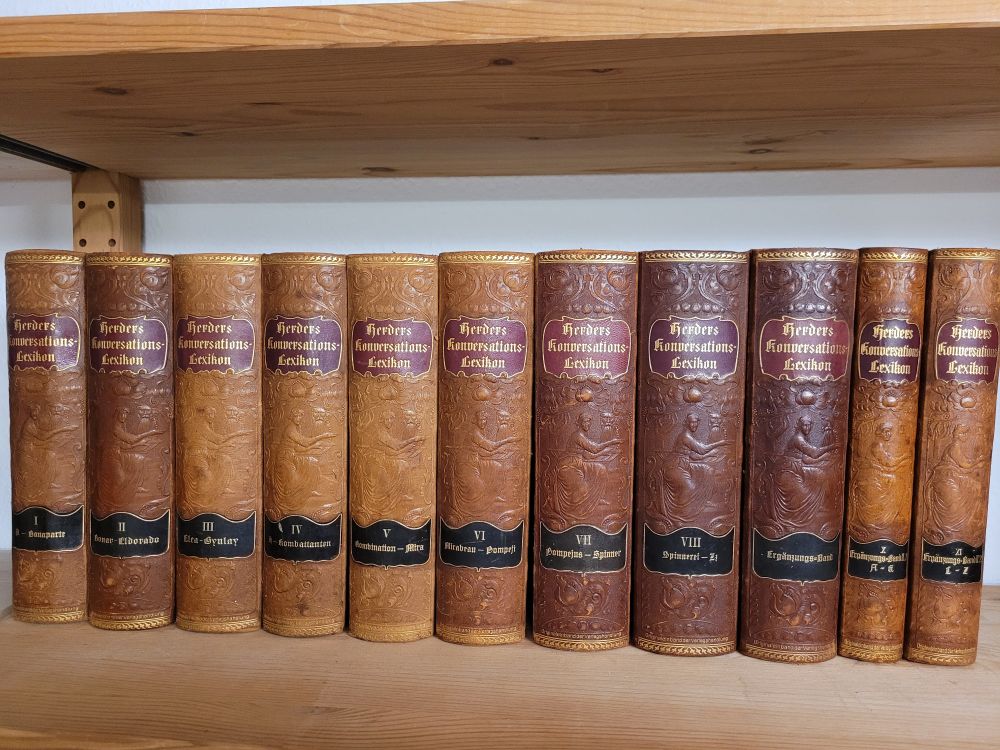 Herders Konversationslexikon, Band IX hat keine Bandnummer