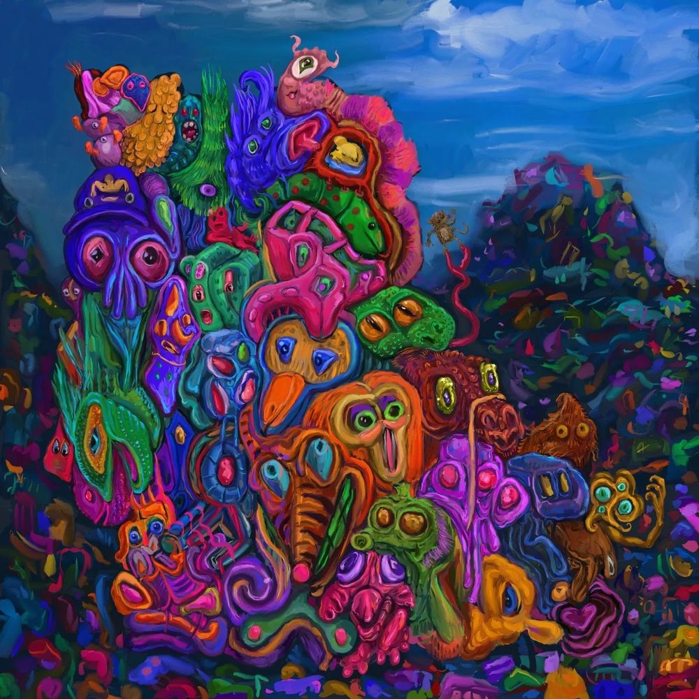 macro plastic colorful creatures