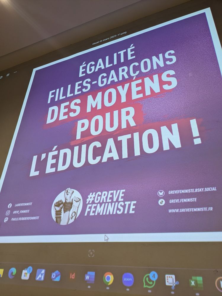 Affiche pour le débat : l'éducation pour faire face aux inégalités filles/garçons et au patriarcat. 