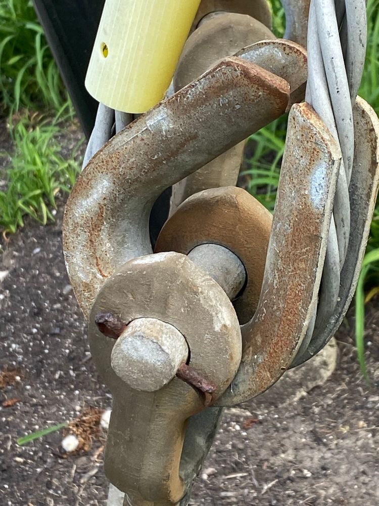 heavy steel anchor for power transmission tower, near cleveland OH