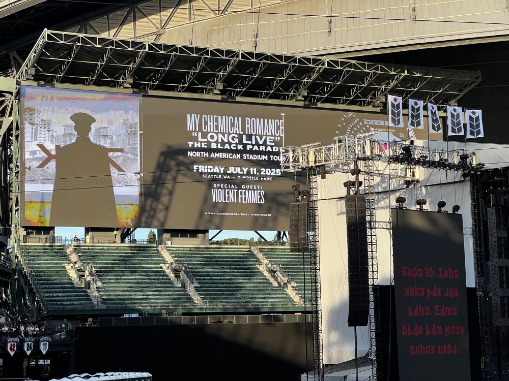My Chemical Romance signage at T-Mobile Park, Seattle. 
Long live the Black Parade Tour, 2025. 