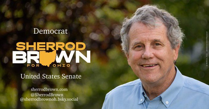 Graphic supporting Sherrod Brown for U.S. Senate, Ohio.