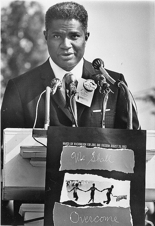 Ossie Davis speaks at the March on Washington for Jobs and Freedom.