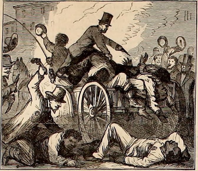 Drawing by Thomas Nast depicting the New Orleans Massacre.
