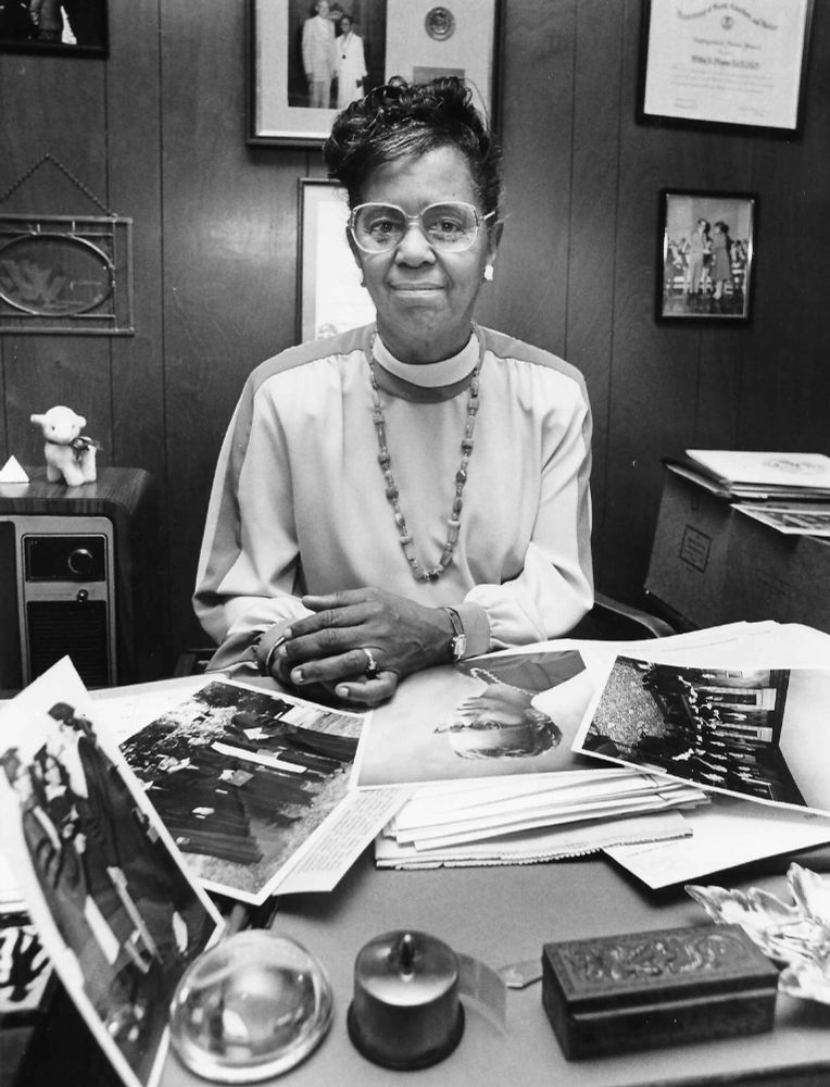 Dr. Willa Beatrice Player in 1985. Photo credit: Akron Beacon Journal.