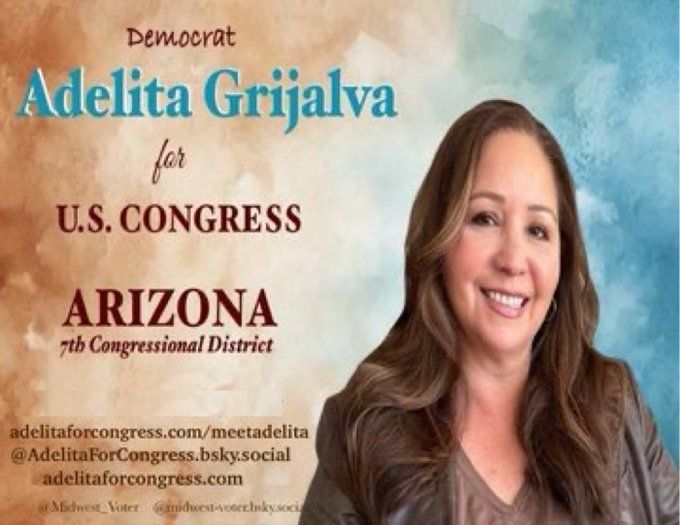 Graphic supporting Adelita Grijalva for Arizona's 7th Congressional District. Election Sept. 23.