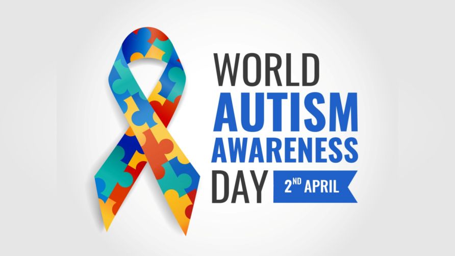 Graphic commemorating World Autism Awareness Day, which is observed on April 2.