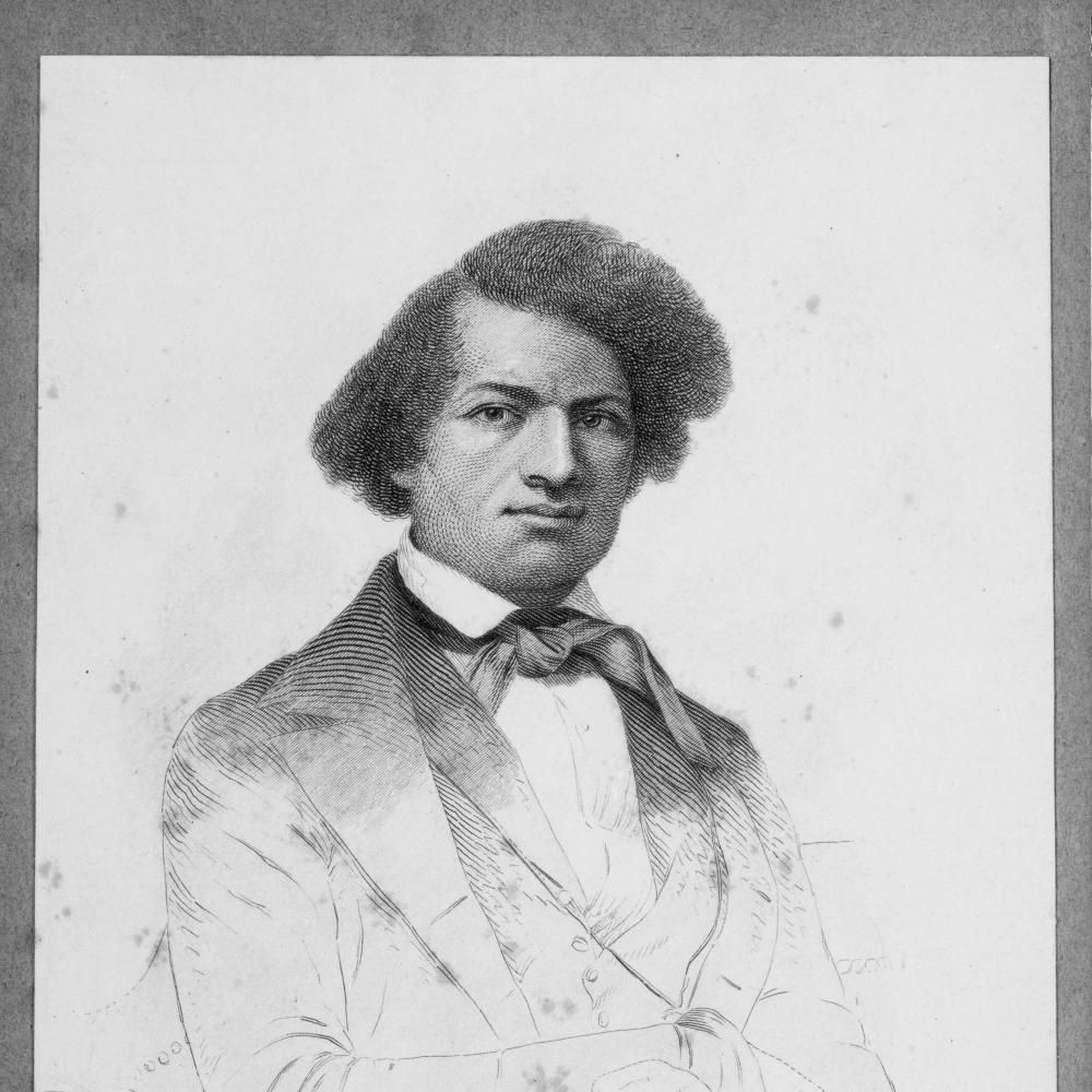 Drawing of Frederick Douglass, ca. age 20, the time he escaped. Image credit: Library of Congress.