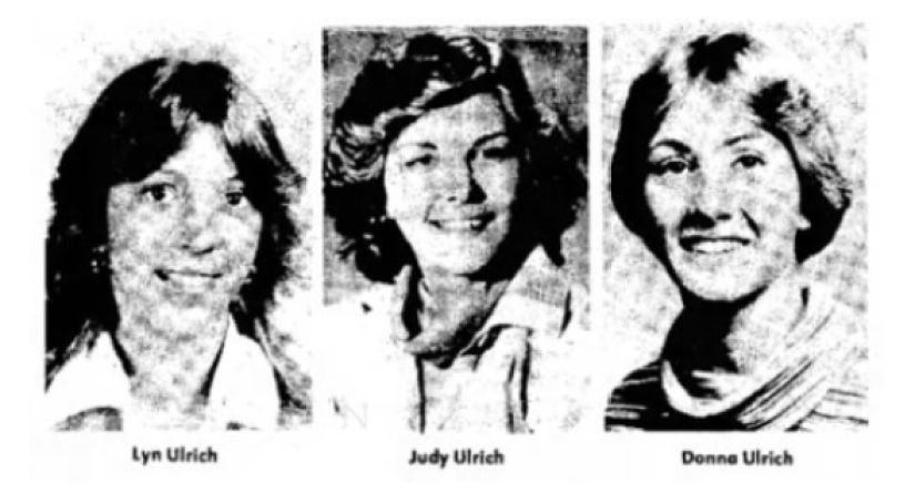 Sisters Lyn (16) and Judy Ulrich (18), and their cousin Donna Ulrich (18), were on the side of U.S. 33 in Indiana in a their 1973 Ford Pinto. Judy had just pulled over to tighten a loose gas cap after filling up. Within an instant, a large van plowed into the Pinto and it burst into flames. 