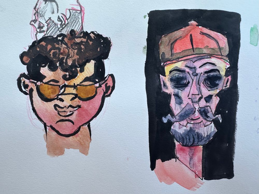 Watercolor life drawing sketches 