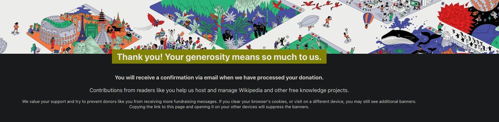 Donation to Wikipedia 