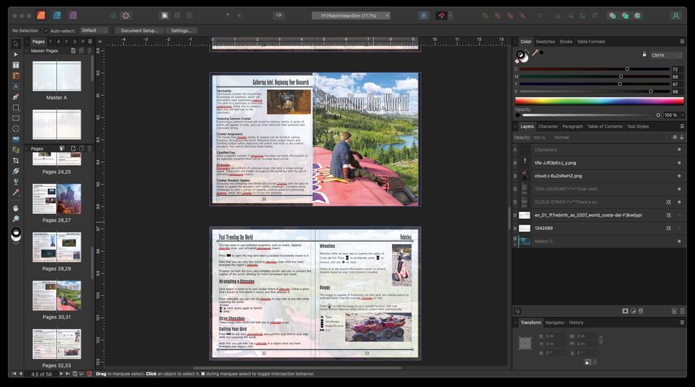 Final Fantasy Manual in Affinity Publisher