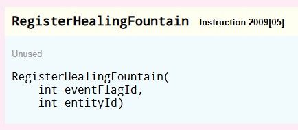 unused EVD command for "RegisterHealingFountain"