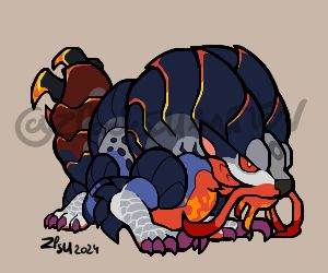 Magma Almudron MHRiders style chibi/mini