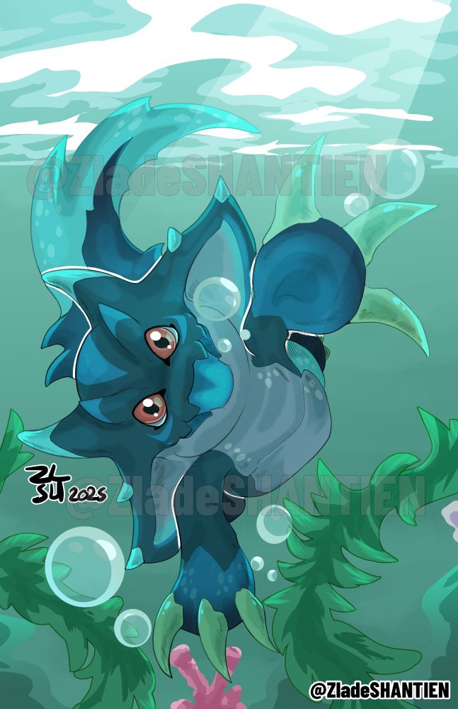 Abysslagimon swimming in the ocean and saying hello!