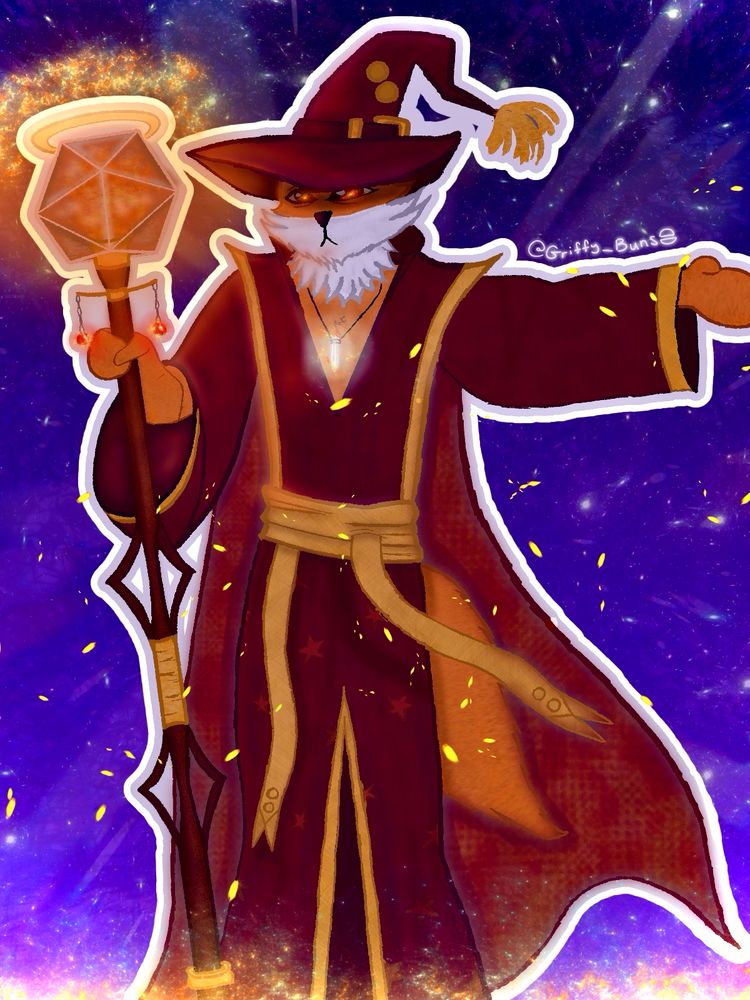 Fox Fire Wizard drawing