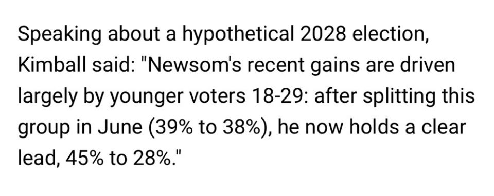Speaking about a hypothetical 2028 election, Kimball said: 