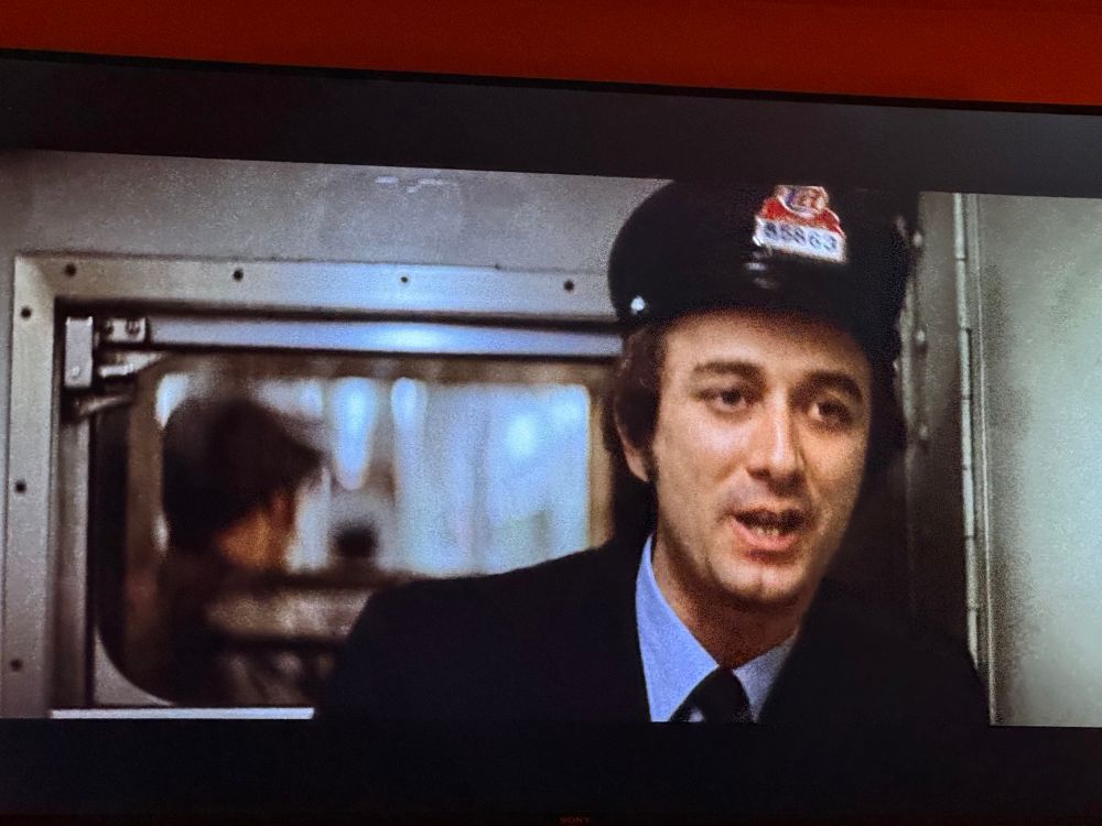 A 1970s actor playing a subway conductor and he looks to be about 55 