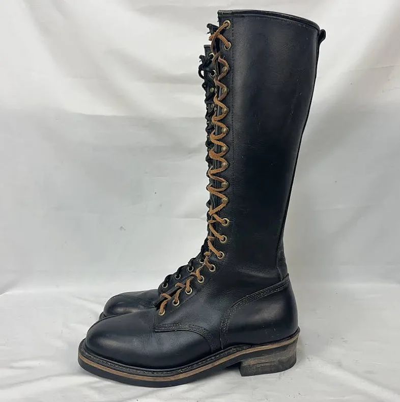 A pair of cunty logging boots 