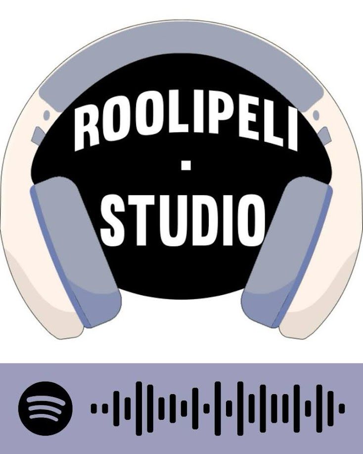 Roolipelistudion logo ja Spotify-viivakoodi