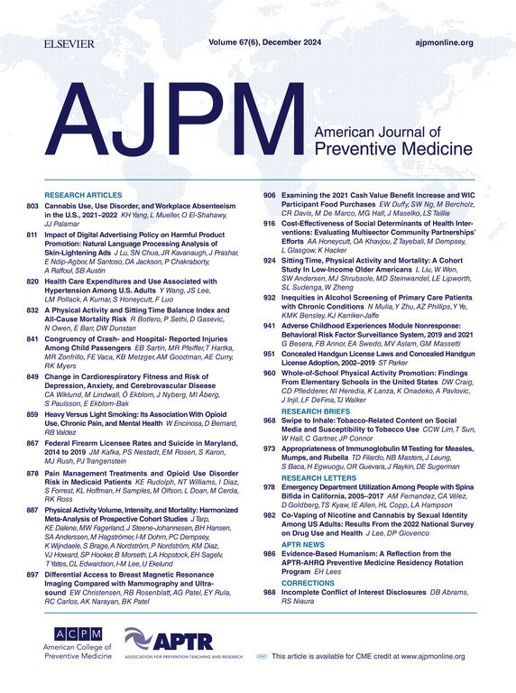 image of December 2025 AJPM cover, which lists the table of contents, also available at link in the post