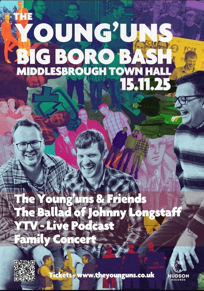 Poster for big Boro bash Middlesbrough town hall 15th Nov tickets on sale now 
