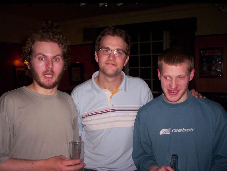 Young’uns smiling after gig 2007