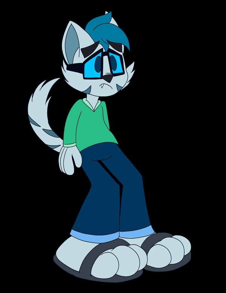 My new nerd and dorky Cat OC just looking nervous!
