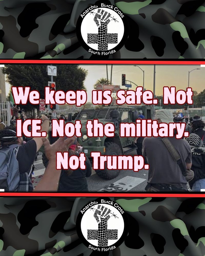 we keep us safe.
not ICE
not the military
not trump 