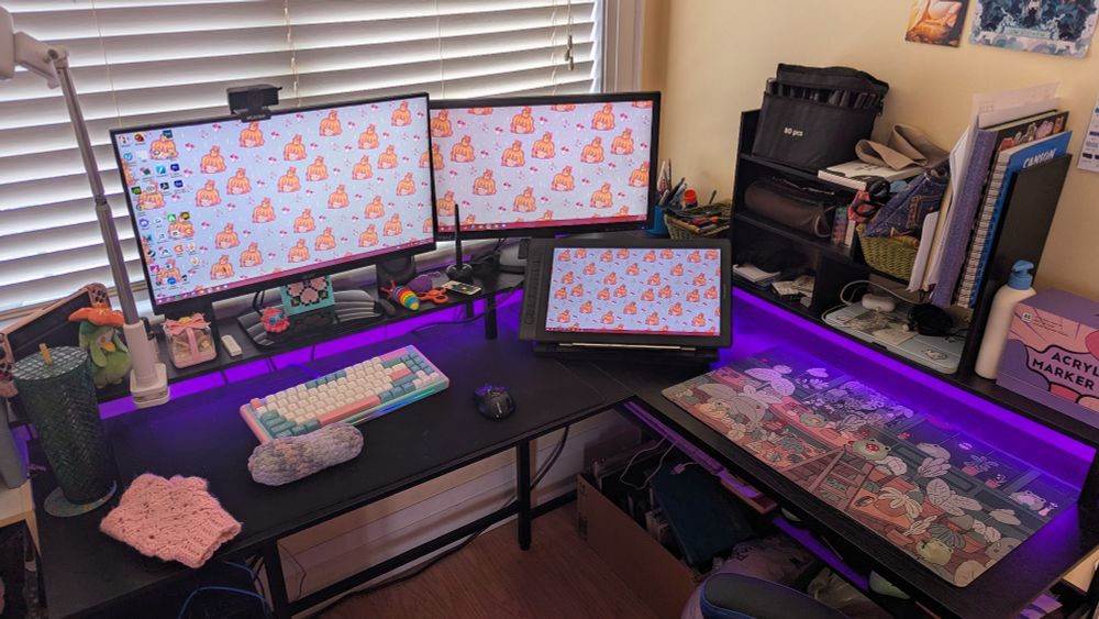 Desk set up