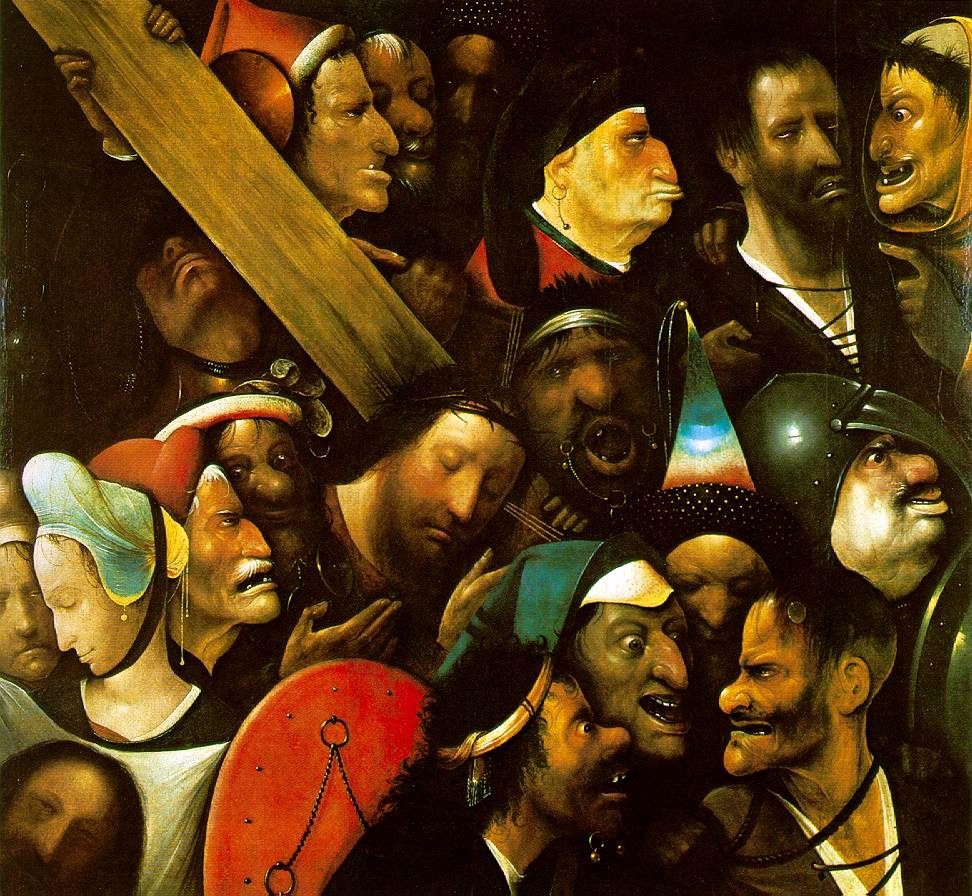 Christ carrying the cross by Hyerominus Bosch