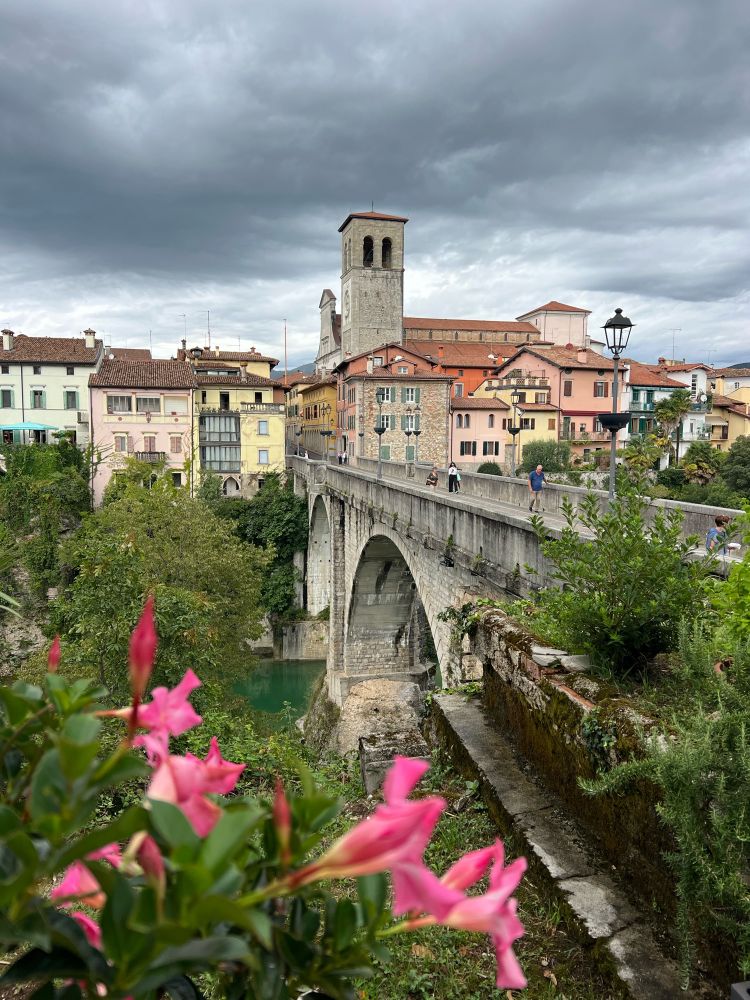 Devils Bridge in Cividale di Fruili. Gorgeous little town with Roman history near Udine, Italy. A UNESCO world site.