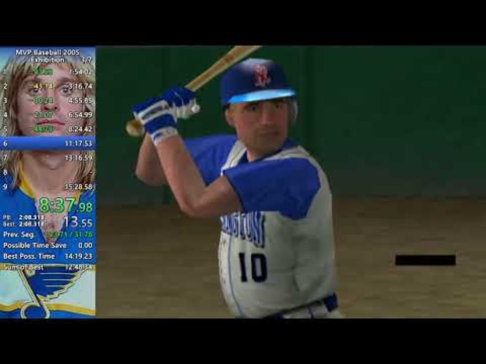 MVP Baseball 9-innings Exhibition Speedrun in 14:24 [PB]