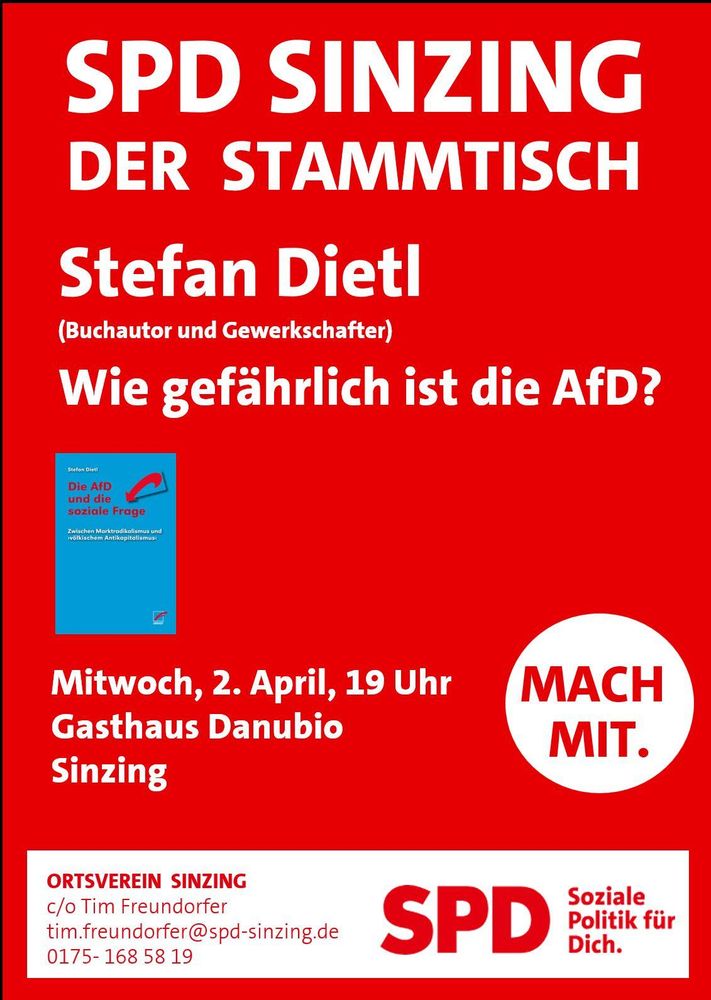 Wie gefährlich ist die AFD - Stammtisch 2. April 19 Uhr 