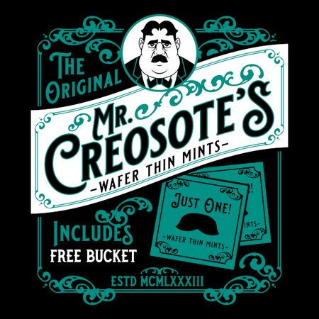 An advertisement for Mr. Creosote's Wafer Thin Mints