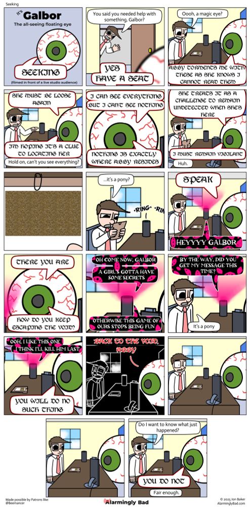 Alarmingly Bad comic where Abby sends Galbor a Magic Eye