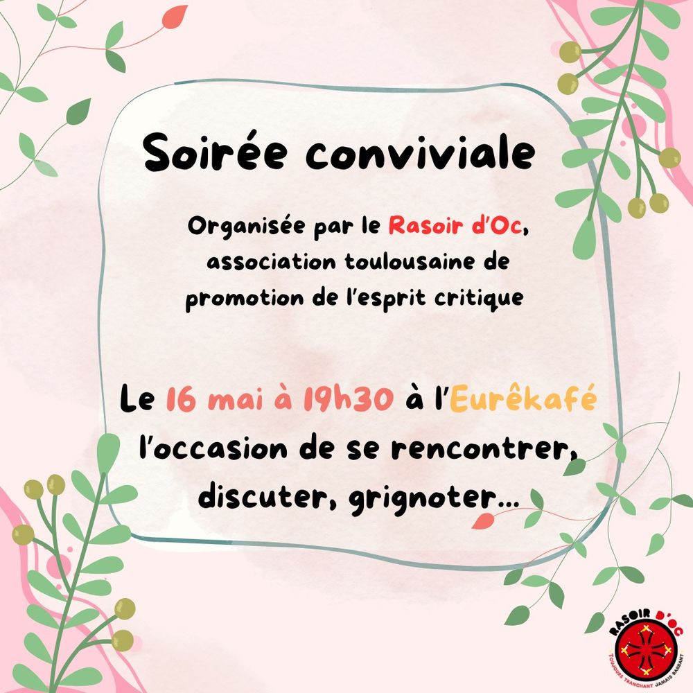Affiche de la soirée conviviale