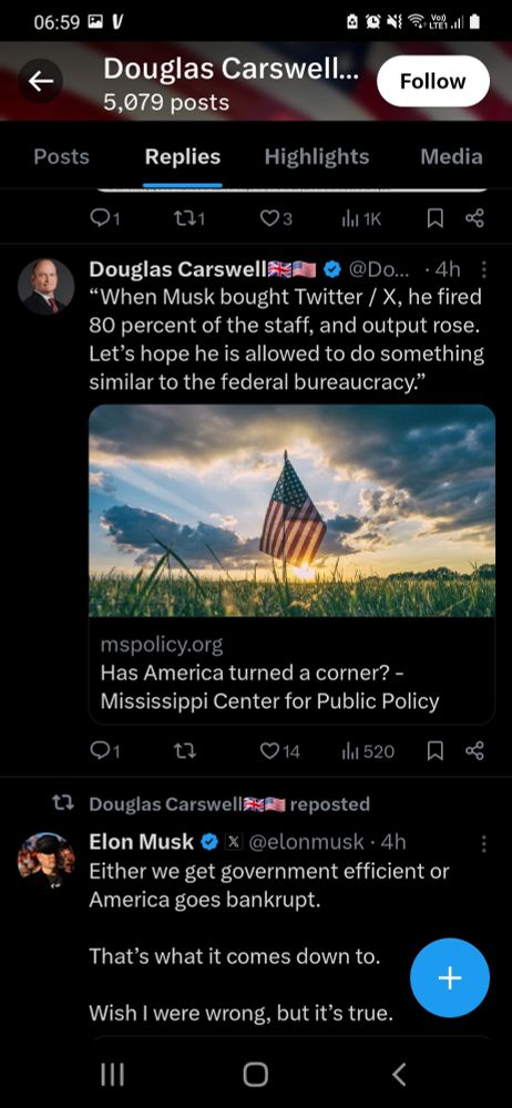 Exchange between Douglas Carswell and Elon Musk about how the public sector can be run like a social Media platform