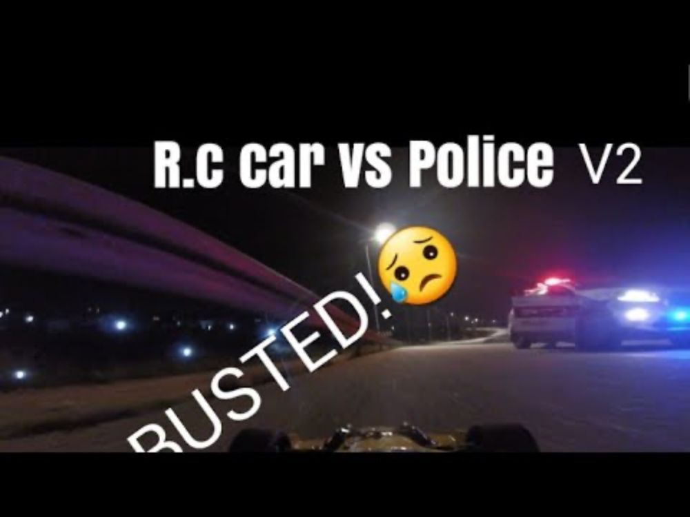 Arrma limitless vs police. BUSTED!  fpv- long range system-R.c car vs police.