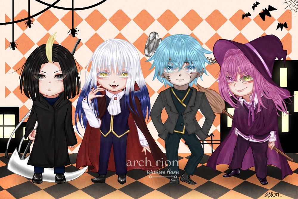 Seigen Amawaka - Arima Tsuchimikado - Kankuro Mitosaka - Tenma Unomiya 