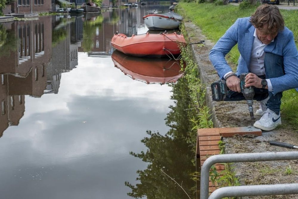 Hundreds of wooden steps will be constructed to stop small animals from drowning