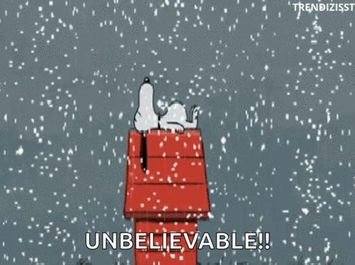 Snoopy Snow Day GIF