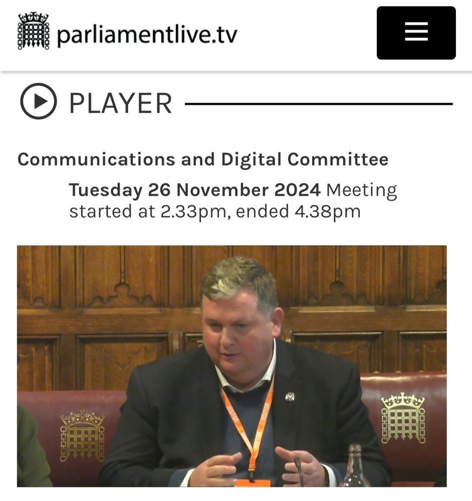 Screenshot of Parliament TV session