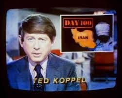 Ted Koppel and his Iranian hostage crisis countdown clock in 1980