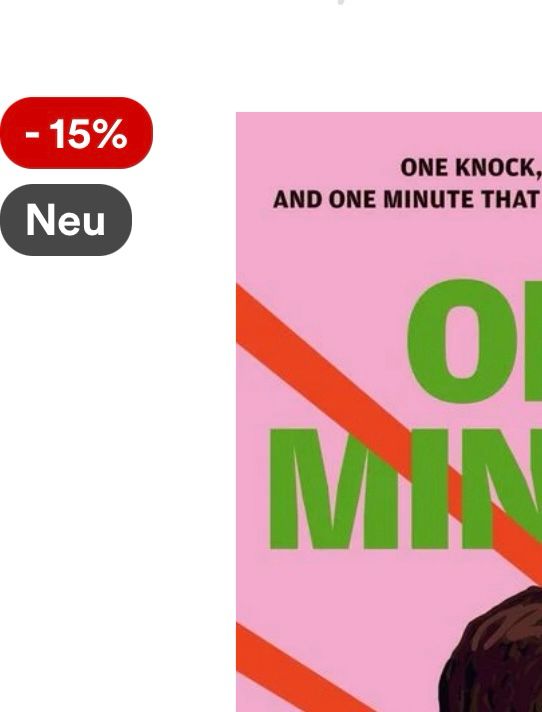 Close up of -15% above the word 'neu'