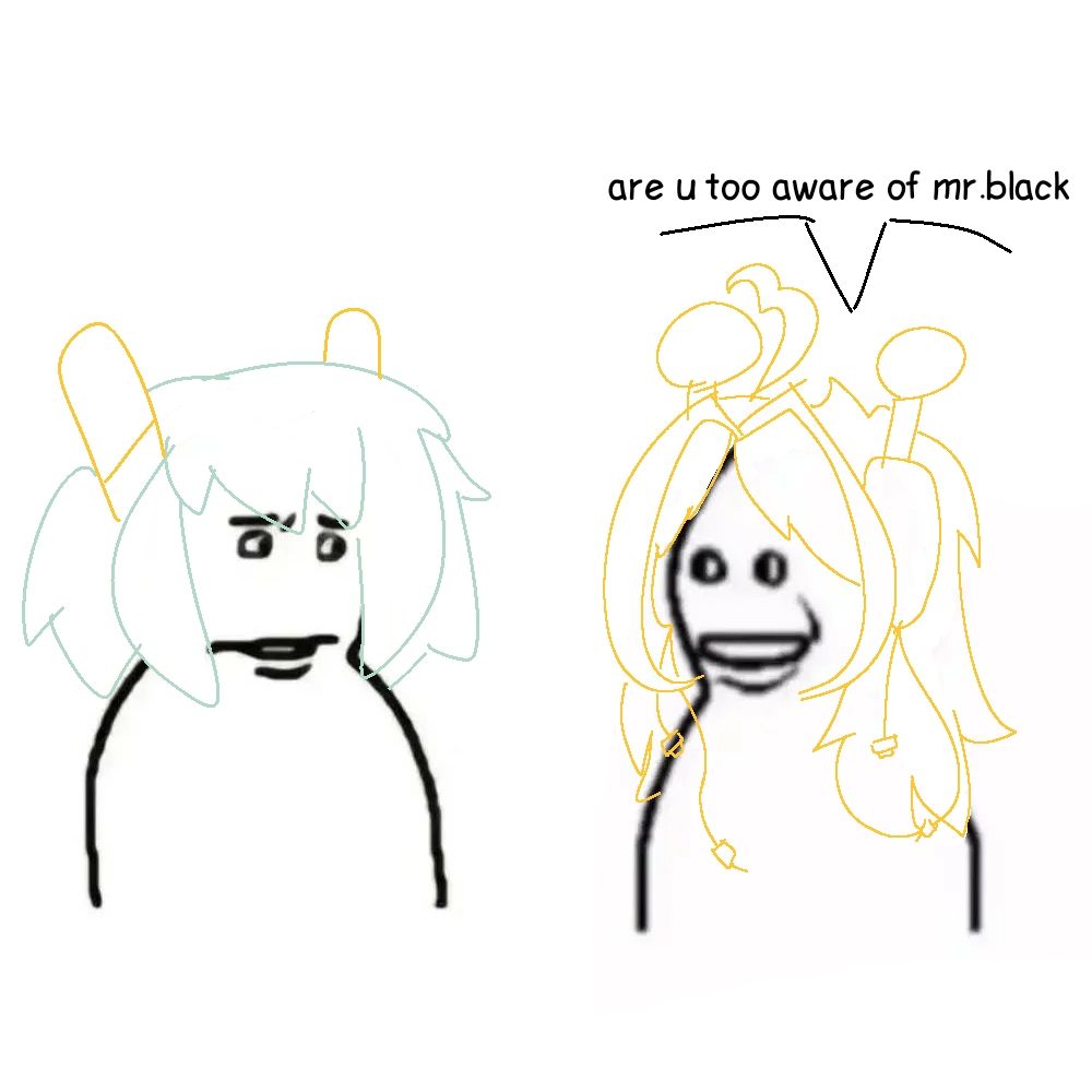 Taikone Tanoshimi (Fun-loid): are u too aware of mr.black

Hikouki Sora: ... 