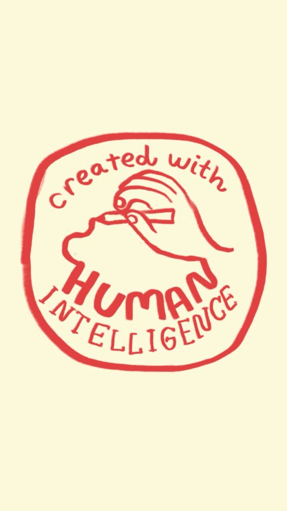 Original Human Intelligence badge by Beth Spencer