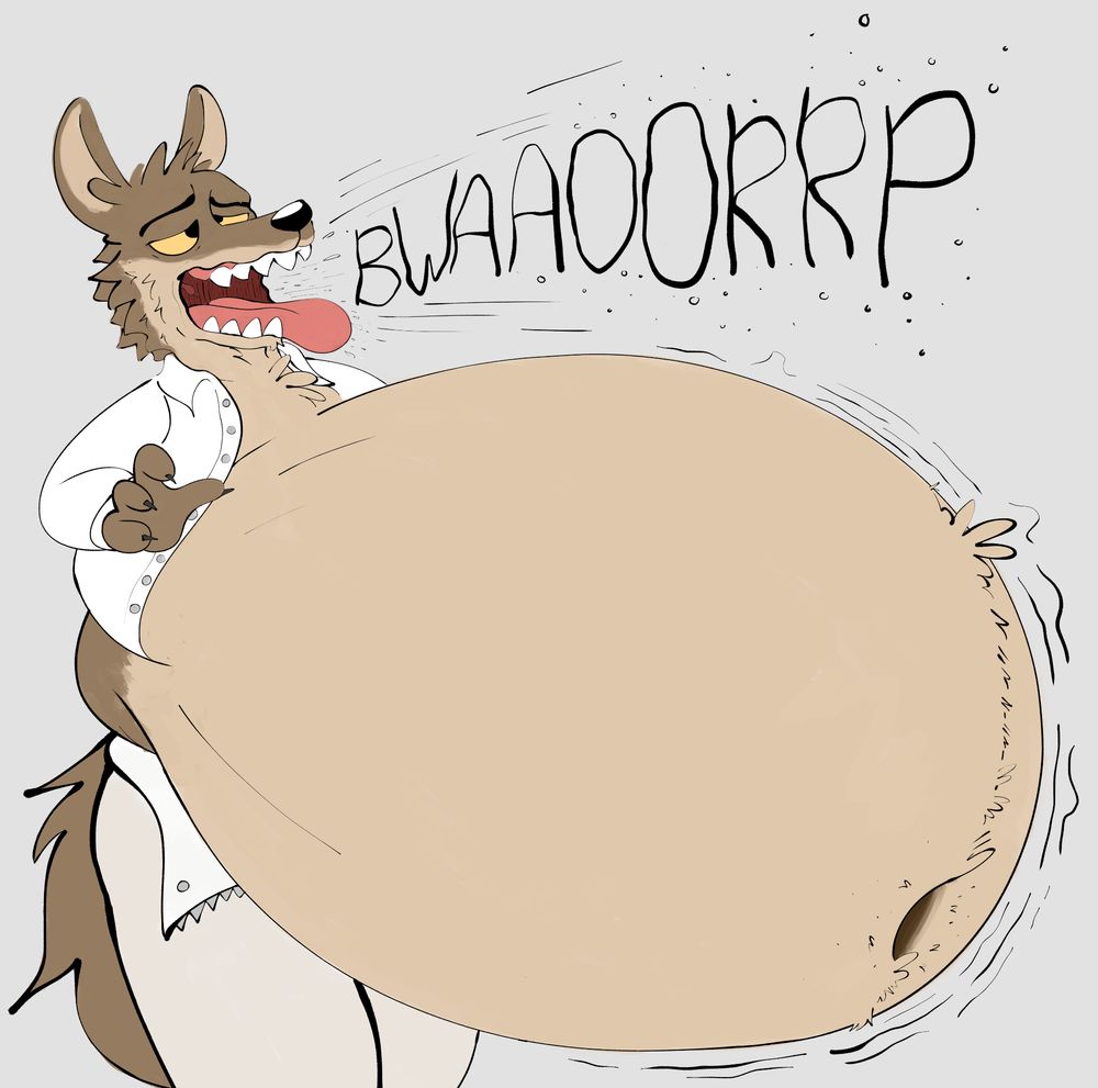 Mr. Wolf Bloated and burping